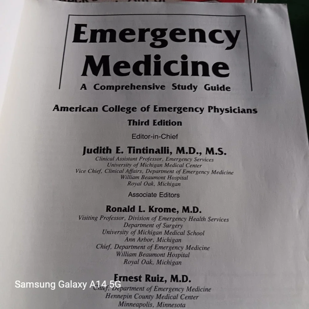 ACEP Emergency Medicine Comprehensive Study Guide 3rd Edition Tintinalli Book